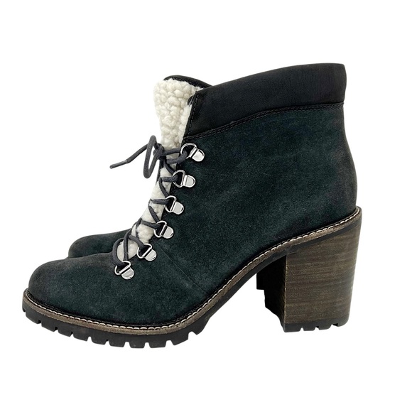 SOLD! DOLCE VITA Post Faux Shearling-Trim Suede Booties - Picture 5 of 12